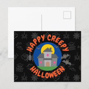 Carte Postale Joyeux Halloween déplaisant - Enfants