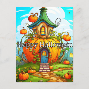 Carte Postale Joyeux Halloween   Maison hantée