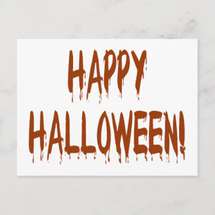 Carte Postale Joyeux Halloween sanglant