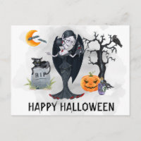 Joyeux Halloween Vampire Aquarelle 