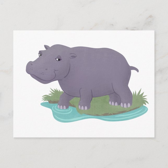 Carte Postale Joyeux Hippo (Devant)
