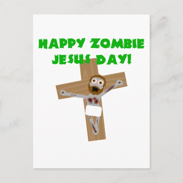 Carte Postale Joyeux Jour de Jésus Zombie (Devant)