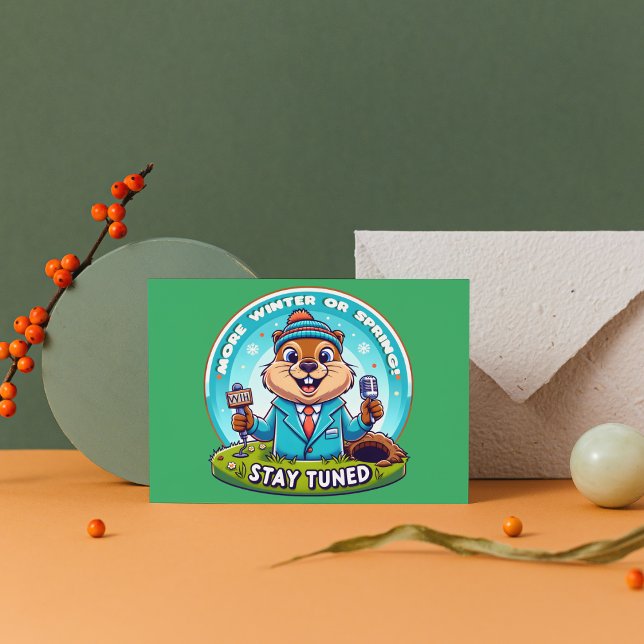 Carte Postale Joyeux Jour De La Marmotte : Printemps Ou Hiver (Créateur téléchargé)