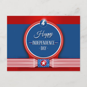 Carte Postale Joyeux Jour de l'Indépendance, couleurs vives