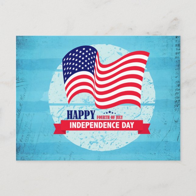 Carte Postale Joyeux Jour de l'Indépendance Illustration du drap (Devant)