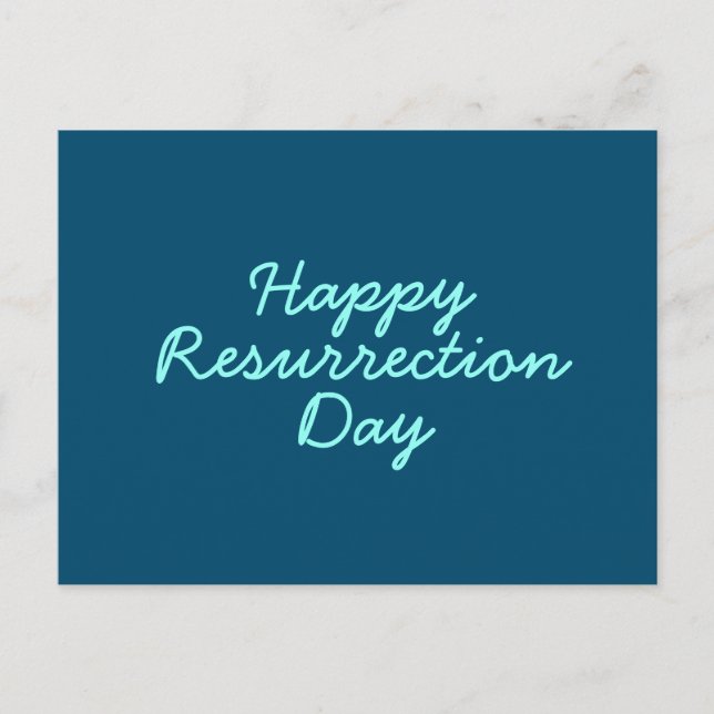Carte Postale Joyeux jour de résurrection en bleu (Devant)