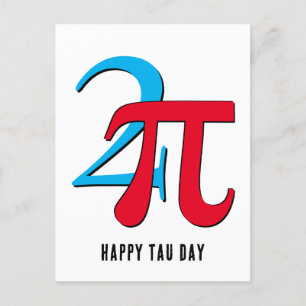 Carte Postale Joyeux Jour Deux Pi Tau