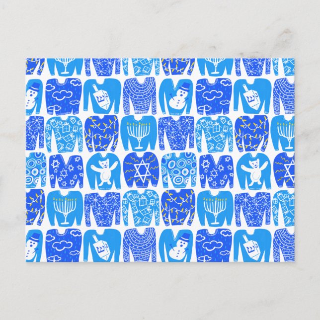 Carte Postale JOYEUX JOURS DE VACANCES Drôle Laid Hannukah (Devant)