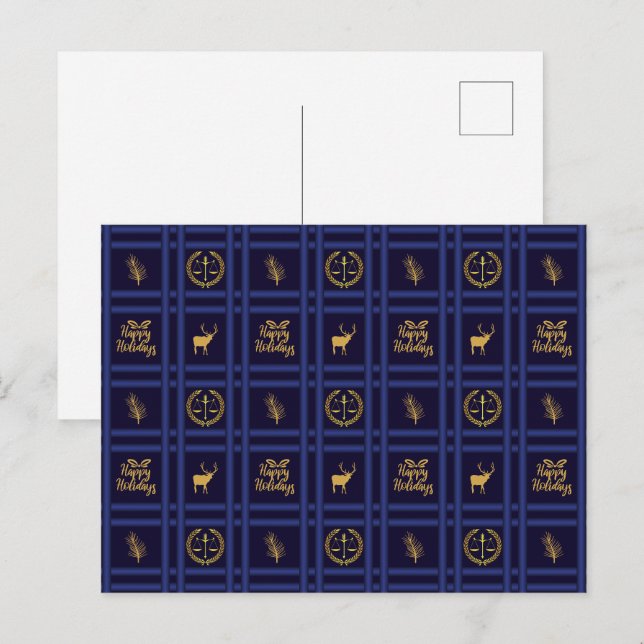 Carte Postale Joyeux jours fériés pour avocat - Étapes de Noël d (Devant / Derrière)