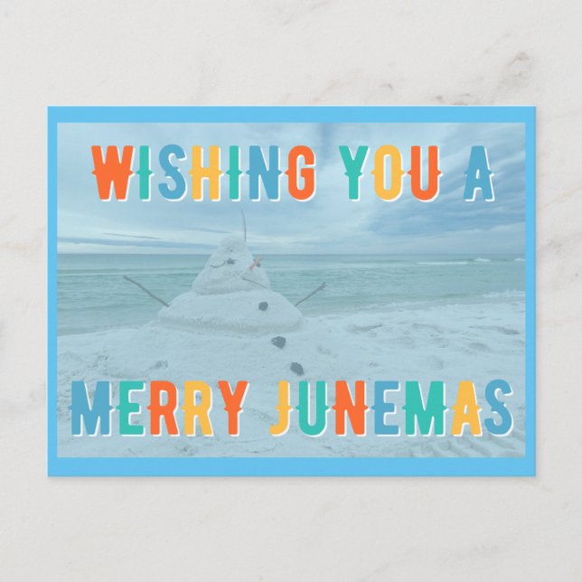 Carte postale Joyeux Junemas Melted Snowman (Devant)