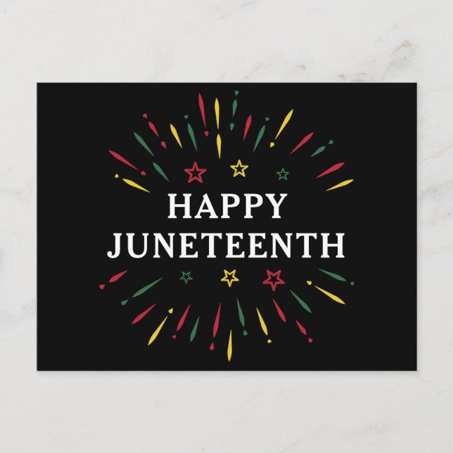 Carte Postale Joyeux Junetdix fêter le Jour de l'Indépendance de (Devant)