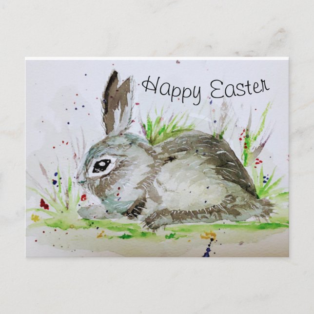 Carte Postale Joyeux lapin de Pâques (Devant)