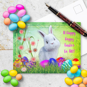 Carte Postale Joyeux Lapin de Pâques