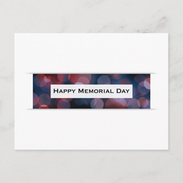 Carte Postale Joyeux Memorial Day (bokeh) (Devant)