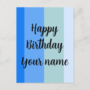 Carte Postale Joyeux Modèle du nom d'anniversaire