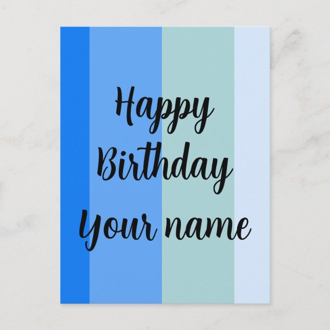 Carte Postale Joyeux Modèle du nom d'anniversaire (Devant)