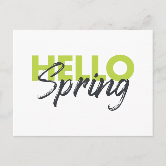 Carte Postale Joyeux, moderne, amusant, design dynamique Hello S (Devant)