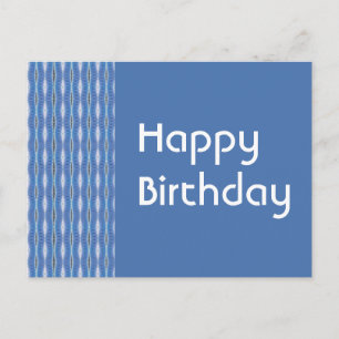 Carte Postale Joyeux motif bleu d'anniversaire