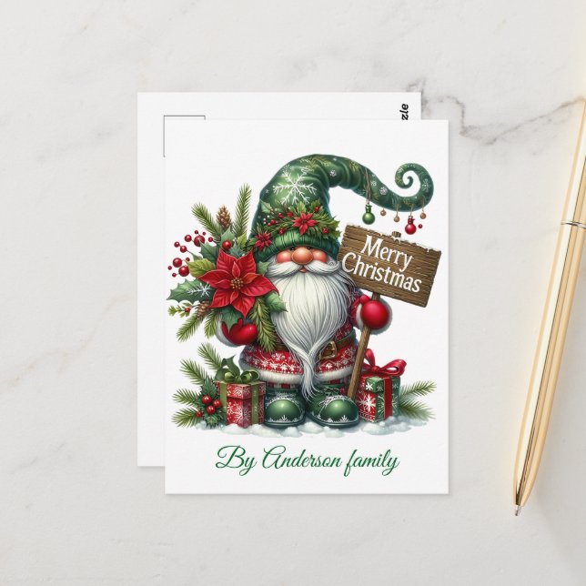 Carte postale Joyeux Noël (Devant/Arrière en situation)