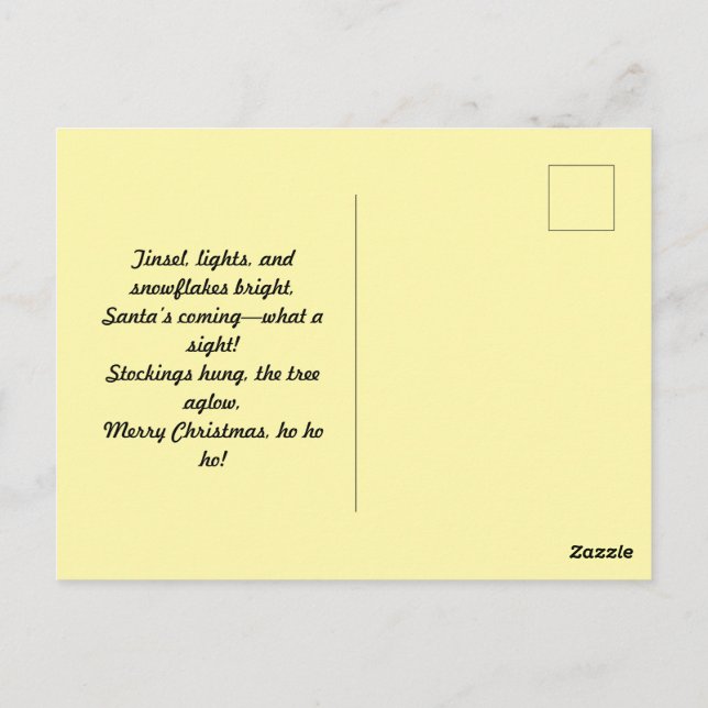 Carte Postale Joyeux Noël (Dos)