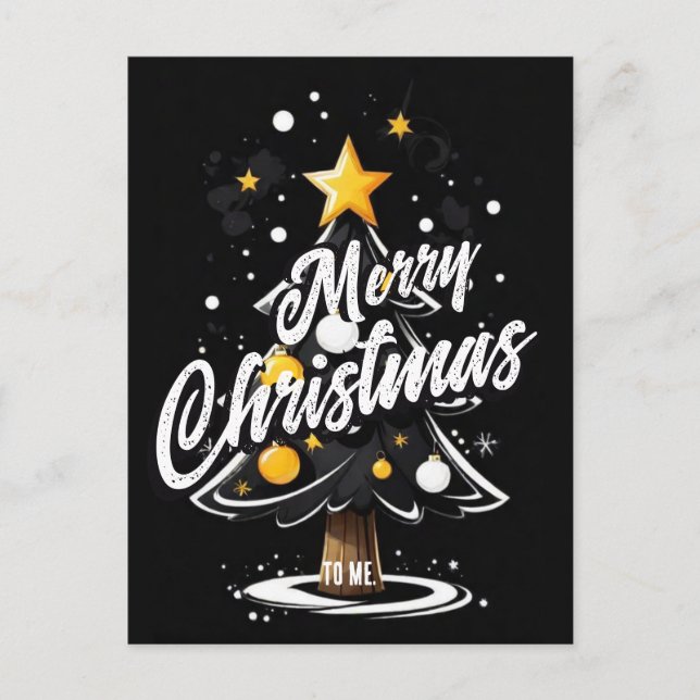 Carte Postale Joyeux Noël à moi Salutation (Devant)