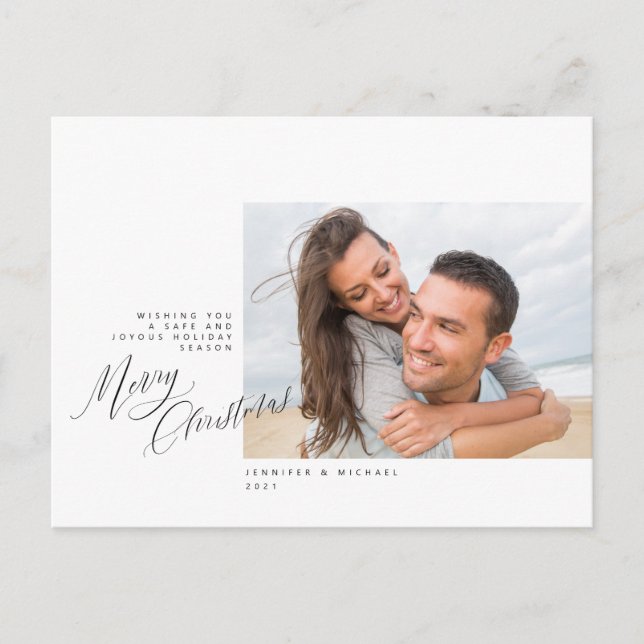 Carte Postale Joyeux Noël  | AJOUTEZ LA PHOTO DE VOTRE FAMILLE C (Devant)