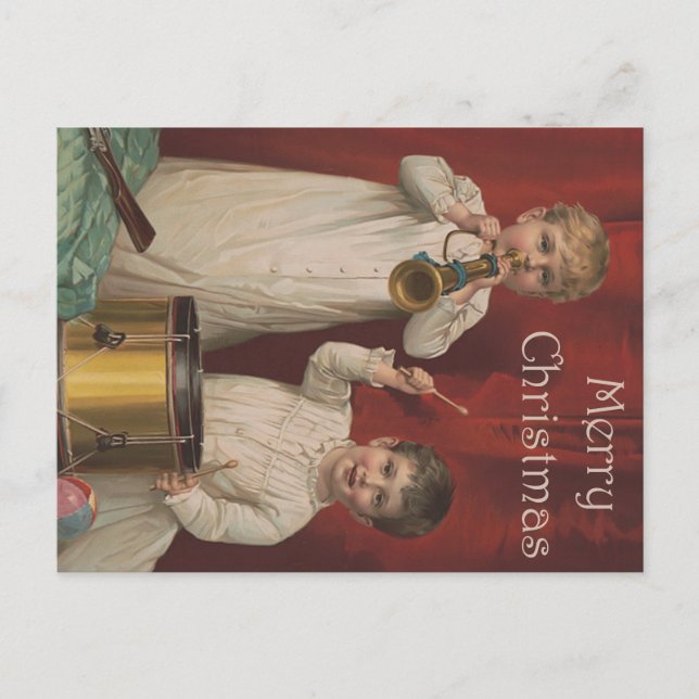 Carte Postale Joyeux Noël Art Vintage (Devant)