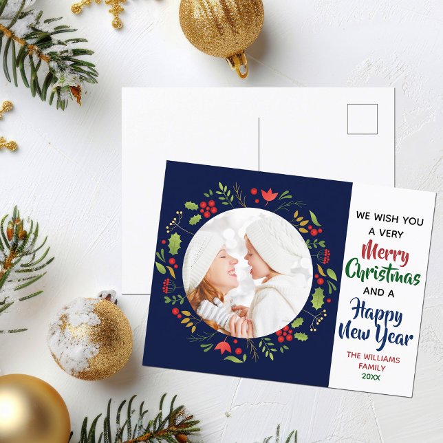 Carte Postale Joyeux Noël Bonne année Belle photo (Créateur téléchargé)