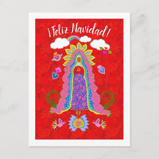 Carte Postale Joyeux Noël Dame de Guadalupe  (Devant)
