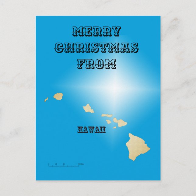 Carte postale - Joyeux Noël de Hawaii (Devant)