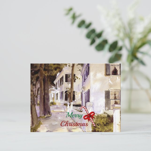 Carte Postale Joyeux Noël de Nantucket (Debout devant)