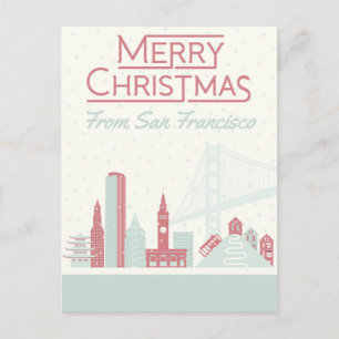 Carte Postale Joyeux Noël de San Francisco
