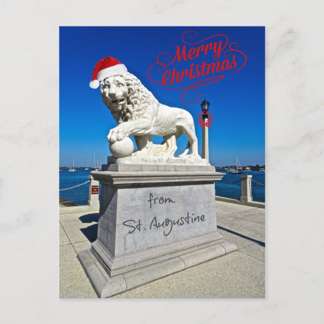 Carte Postale Joyeux Noël de St. (Saint) Augustine Florida (Devant)