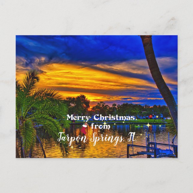 Carte Postale Joyeux Noël de Tarpon Springs, FL (Devant)