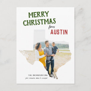 Carte Postale Joyeux Noël de Texas One Photo