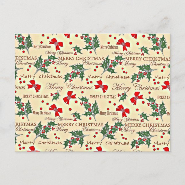 Carte Postale Joyeux Noël design (Devant)