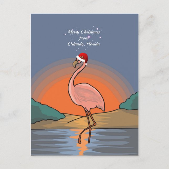 Carte Postale Joyeux Noël d'Orlando, Floride (Devant)