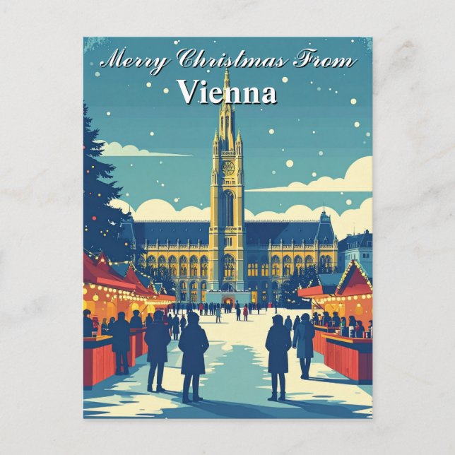 Carte Postale Joyeux Noël du Marché autrichien de Vienne (Devant)