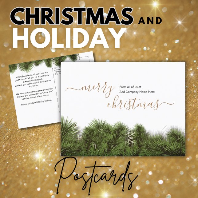 Carte Postale Joyeux Noël élégant à nos clients (Créateur téléchargé)