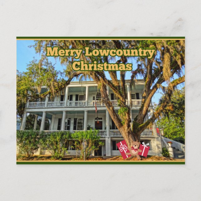Carte Postale Joyeux Noël en Caroline du Sud (Devant)