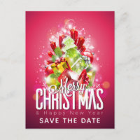 Joyeux Noël enveloppé Présents Enregistrer la date