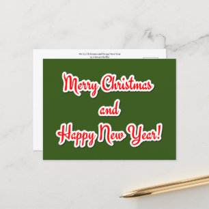 Carte Postale Joyeux Noël et Bonne Année