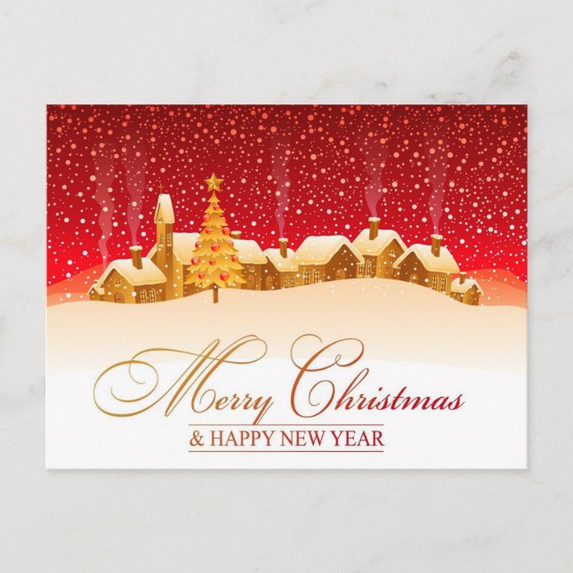 Carte Postale Joyeux Noël et Bonne Année (Devant)