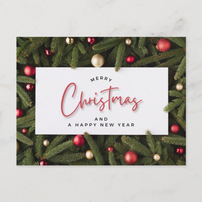 Carte Postale Joyeux Noël et Bonne Année (Devant)