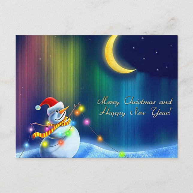 Carte Postale Joyeux Noël et Bonne Année (Devant)