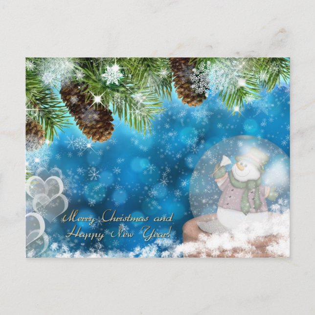 Carte Postale Joyeux Noël et Bonne Année (Devant)