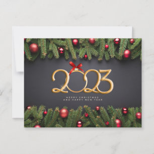 Carte Postale Joyeux Noël et Bonne Année 2023