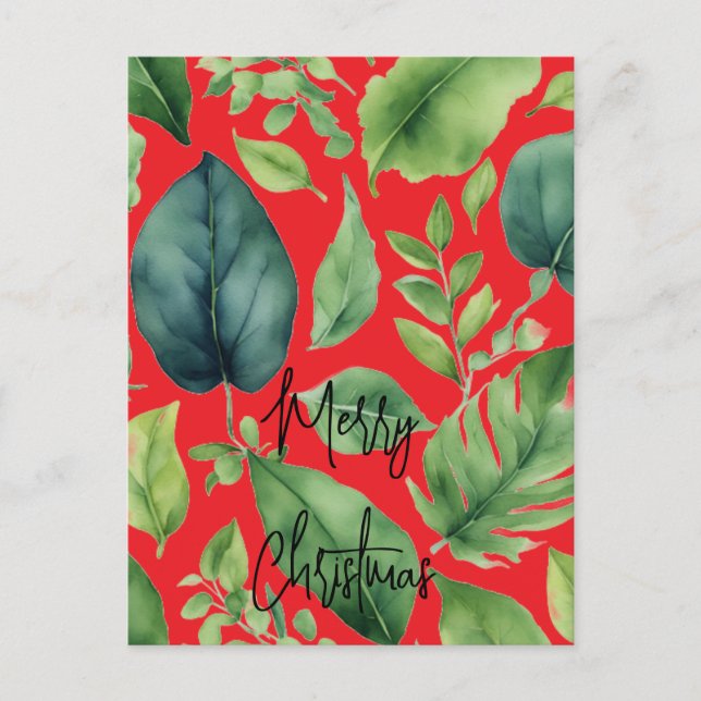 Carte Postale Joyeux Noël Famille Nouvel An Message (Devant)