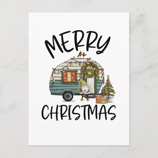 Carte Postale Joyeux Noël Gnome (Devant)