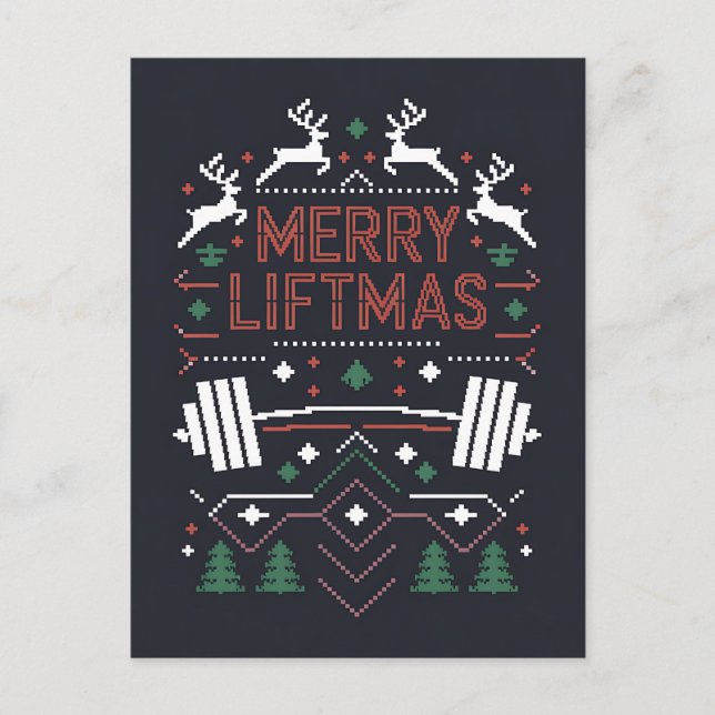 Carte Postale Joyeux Noël Gymnase Père Noël Vilaines Noël (Devant)
